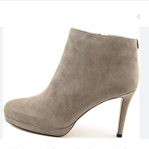 Michael Michael Kors Sammy Platform Ankle Booties Pearl Grey sz 10 - Picture 1 of 17
